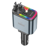 Cargador Coche 5en1 con Cables Retráctiles 120W LC-039