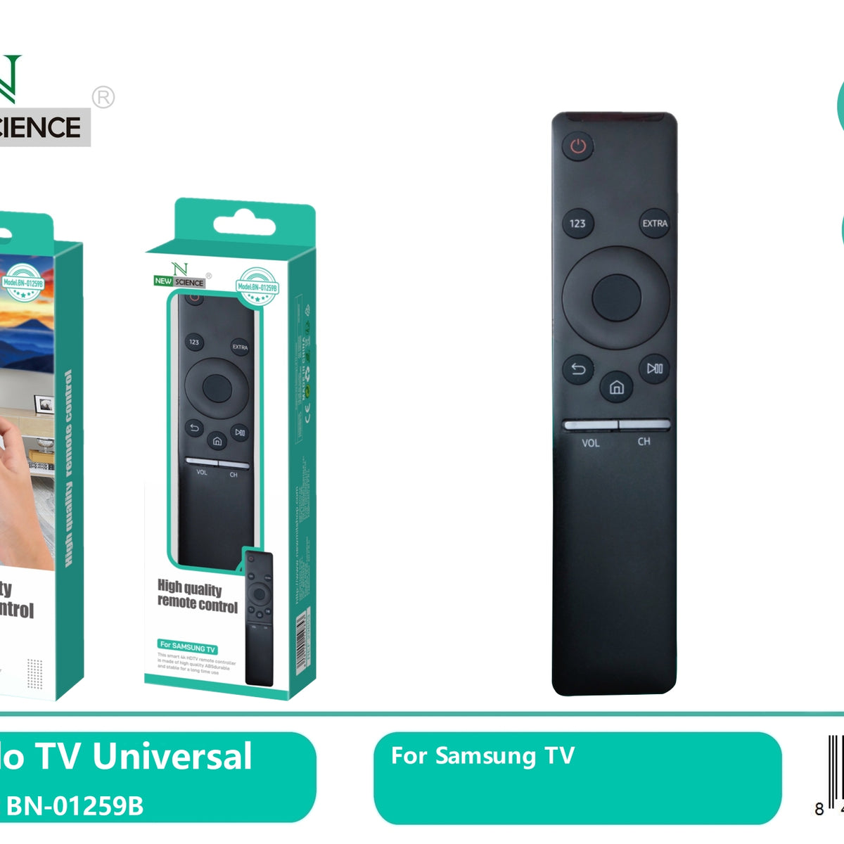 Science Remote Control Samsung Smart TV Remote Control BN-01259B – New Science