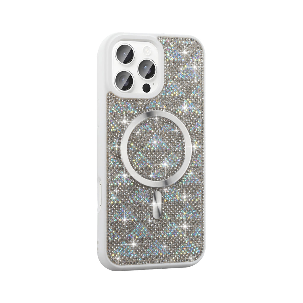 Funda Magnética Brillante iPhone 15 con Tarjetero