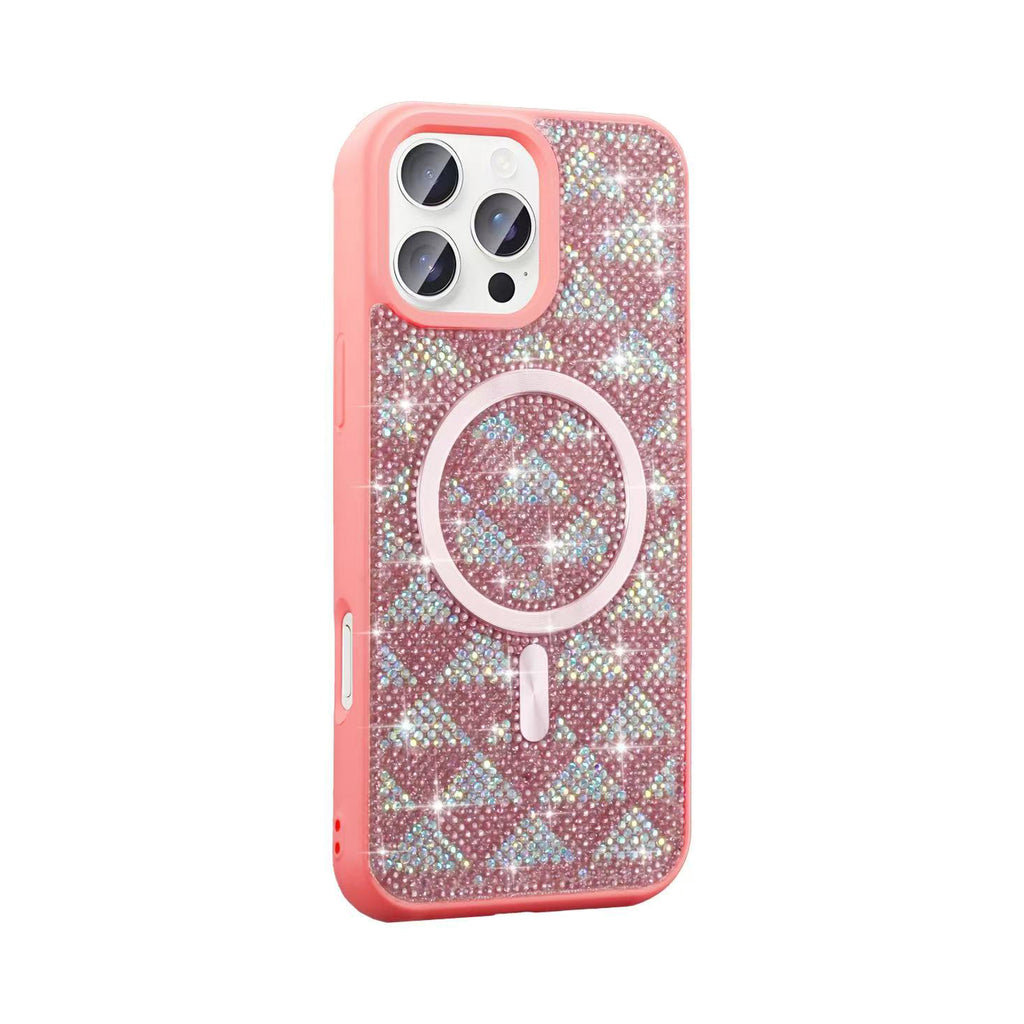 Funda Magnética Brillante iPhone 16 con Tarjetero