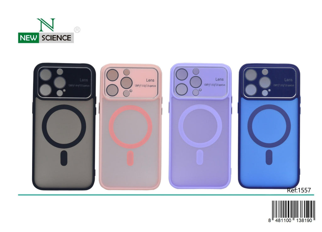 iPhone 14 Pro Max Carcasa con Protección lentes y Succion Magnética