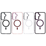 Samsung A36 / A37 / A56 Carcasa MagSafe Transparente con Borde a Color