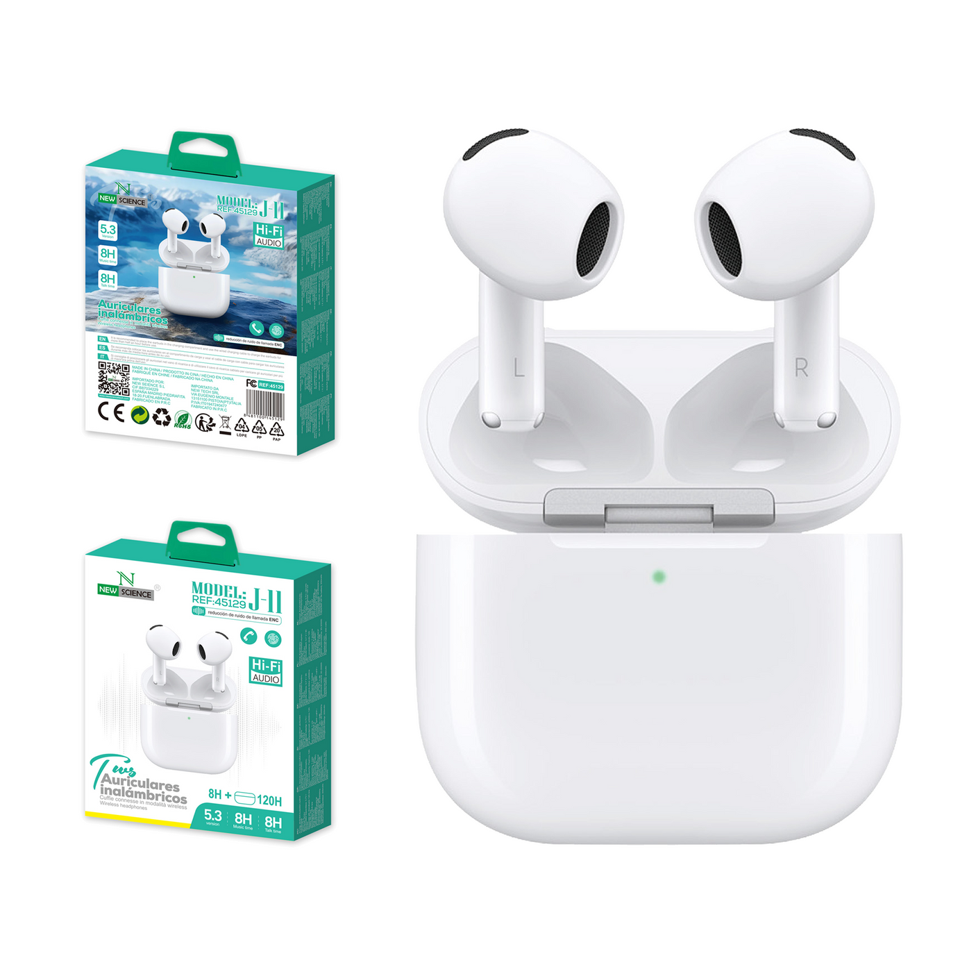 Auriculares Inalámbricos J-11 (Blanco)
