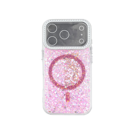 iPhone 17 Funda Magnética con Purpurina y Brillantes Magsafe