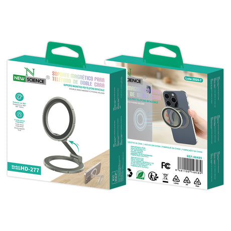Soporte de teléfono portátil magnético plegable de doble cara HD-277