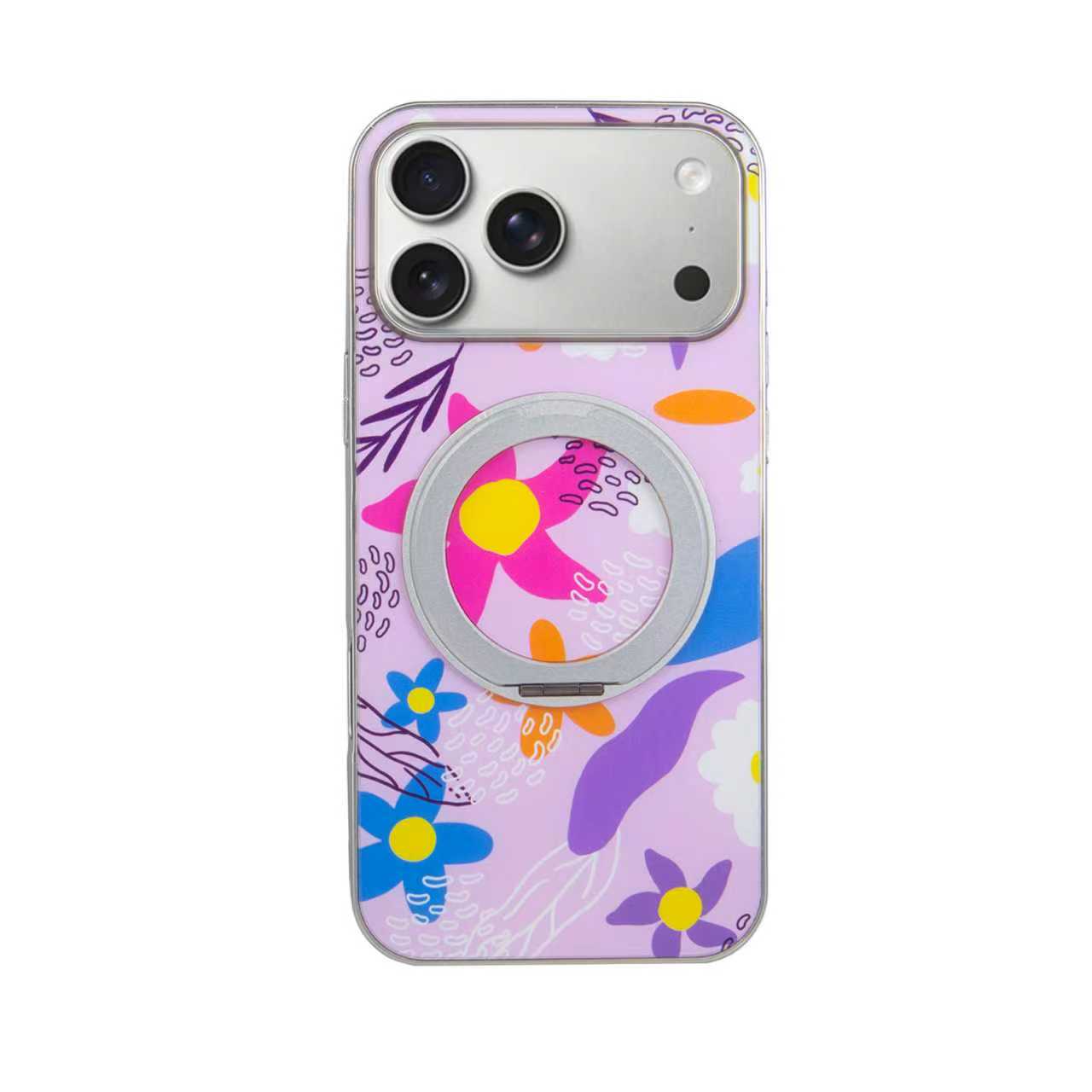 iPhone 17 Air Funda Estampada Floral con Soporte 360°