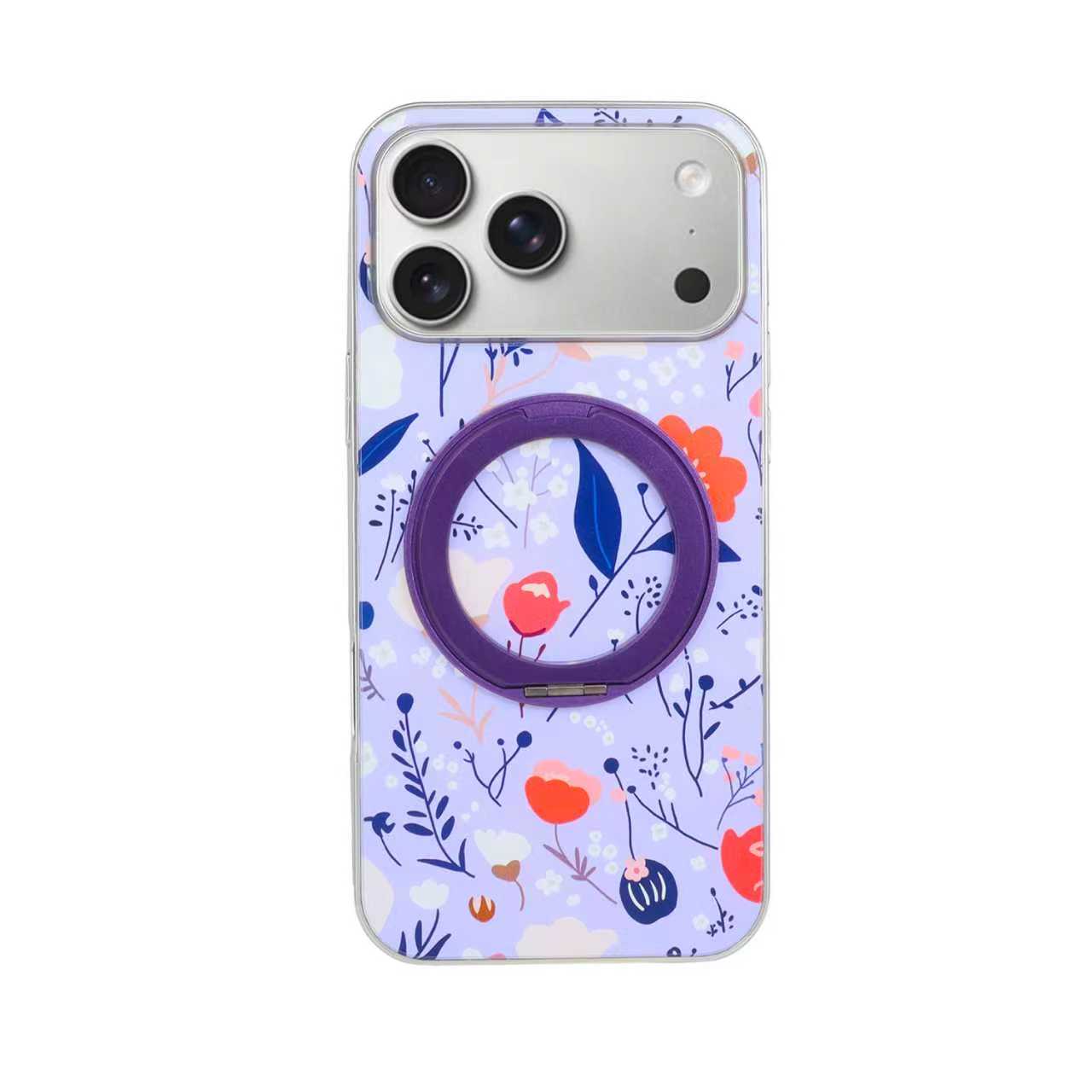 iPhone 17 Air Funda Estampada Floral con Soporte 360°