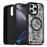 iPhone 17 Pro Max Funda Antigolpes con Diseno Camuflaje y Aro Magnético