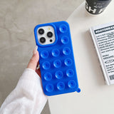 Funda de silicona colorida iPhone 12 / 12 Pro con ventosas