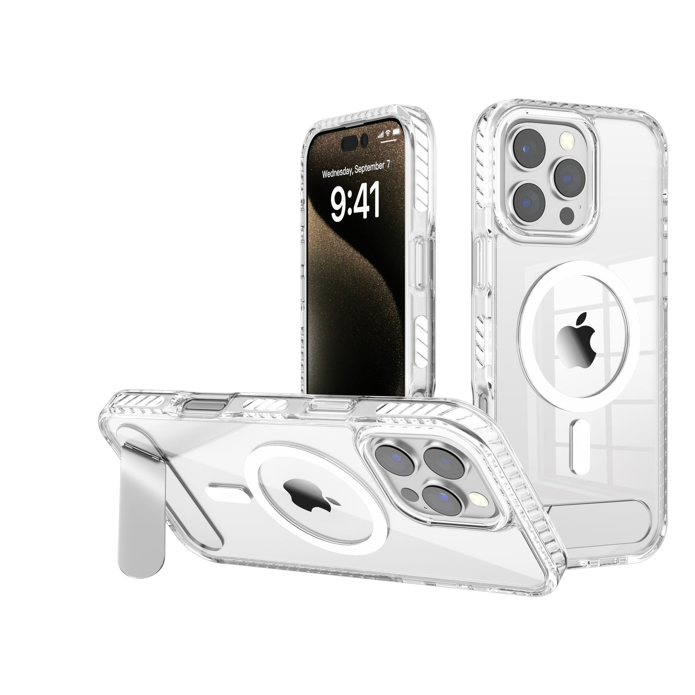 Carcasa Magsafe iPhone 15 con Soporte Plegable