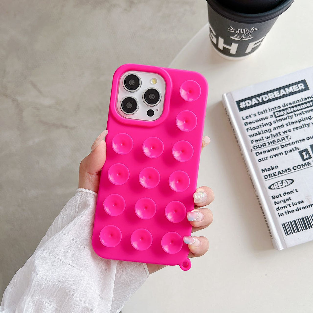 Funda de silicona colorida iPhone 16E con ventosas (Mix 5 uds)