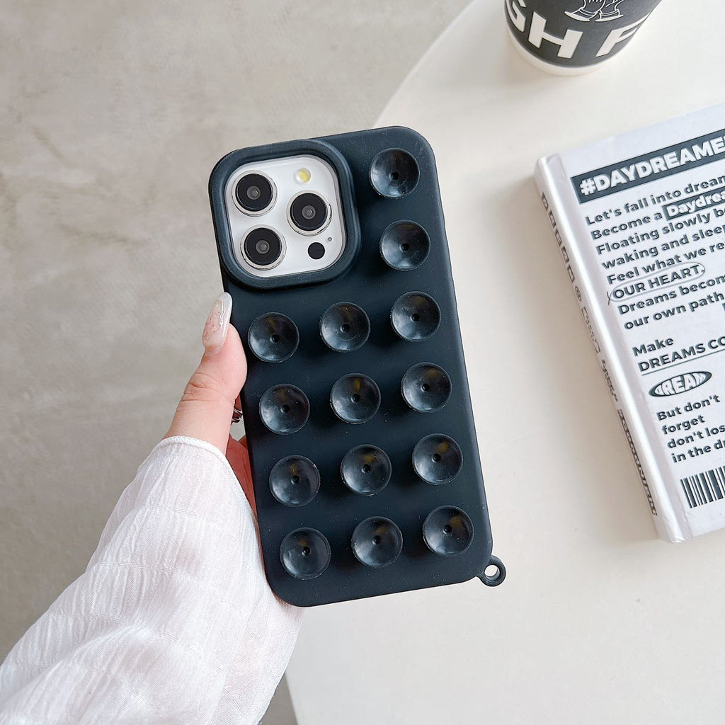 Funda de silicona colorida iPhone 12 / 12 Pro con ventosas