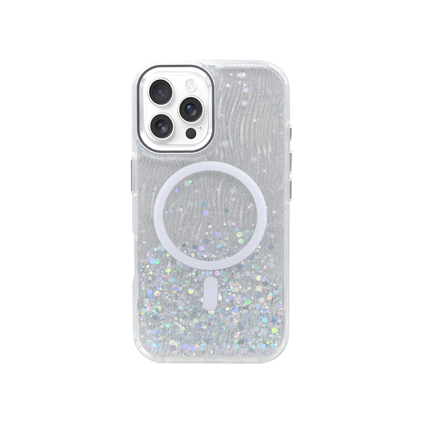 iPhone 16 Pro Max Funda con purpurina degradada Magsafe