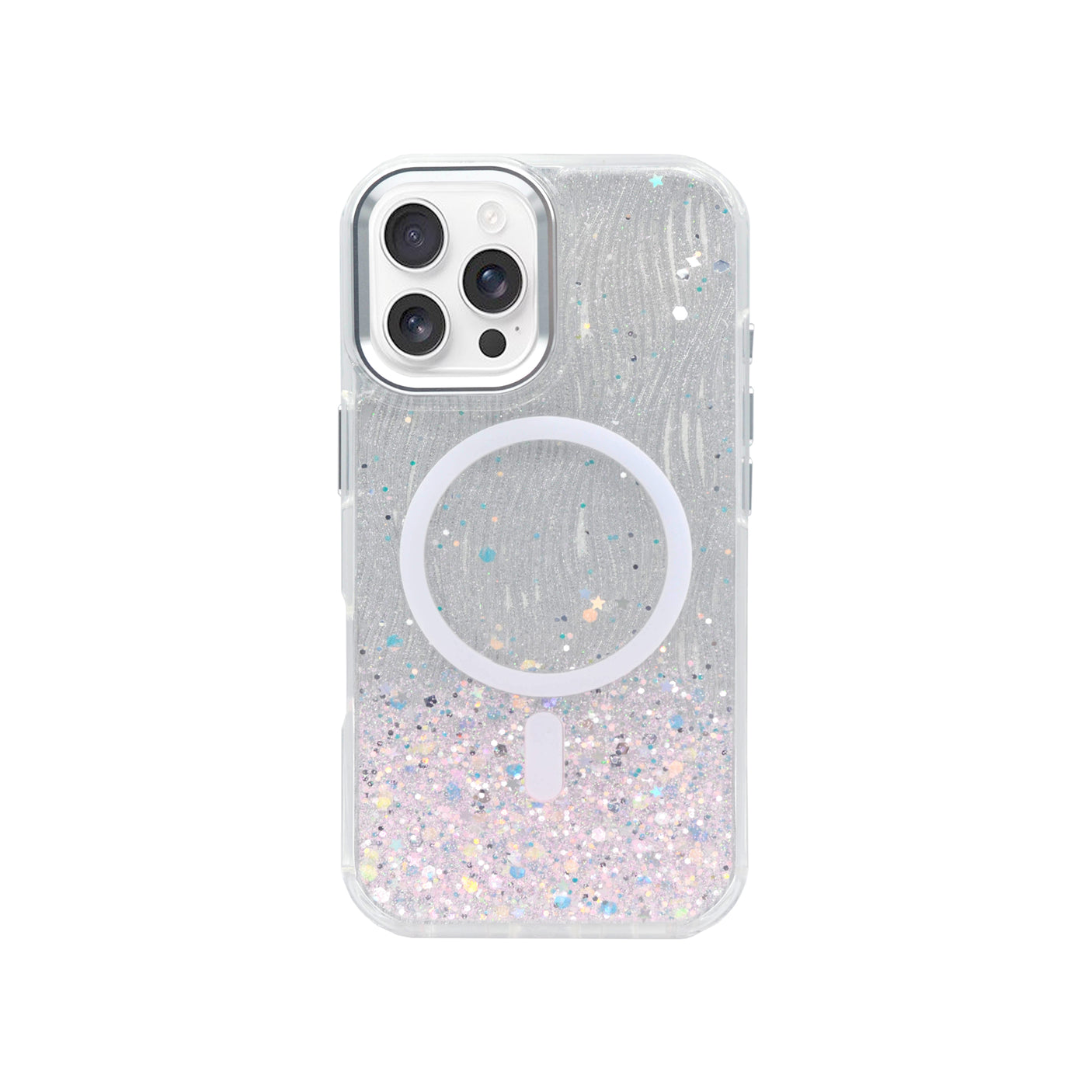 iPhone 16E Funda con purpurina degradada Magsafe