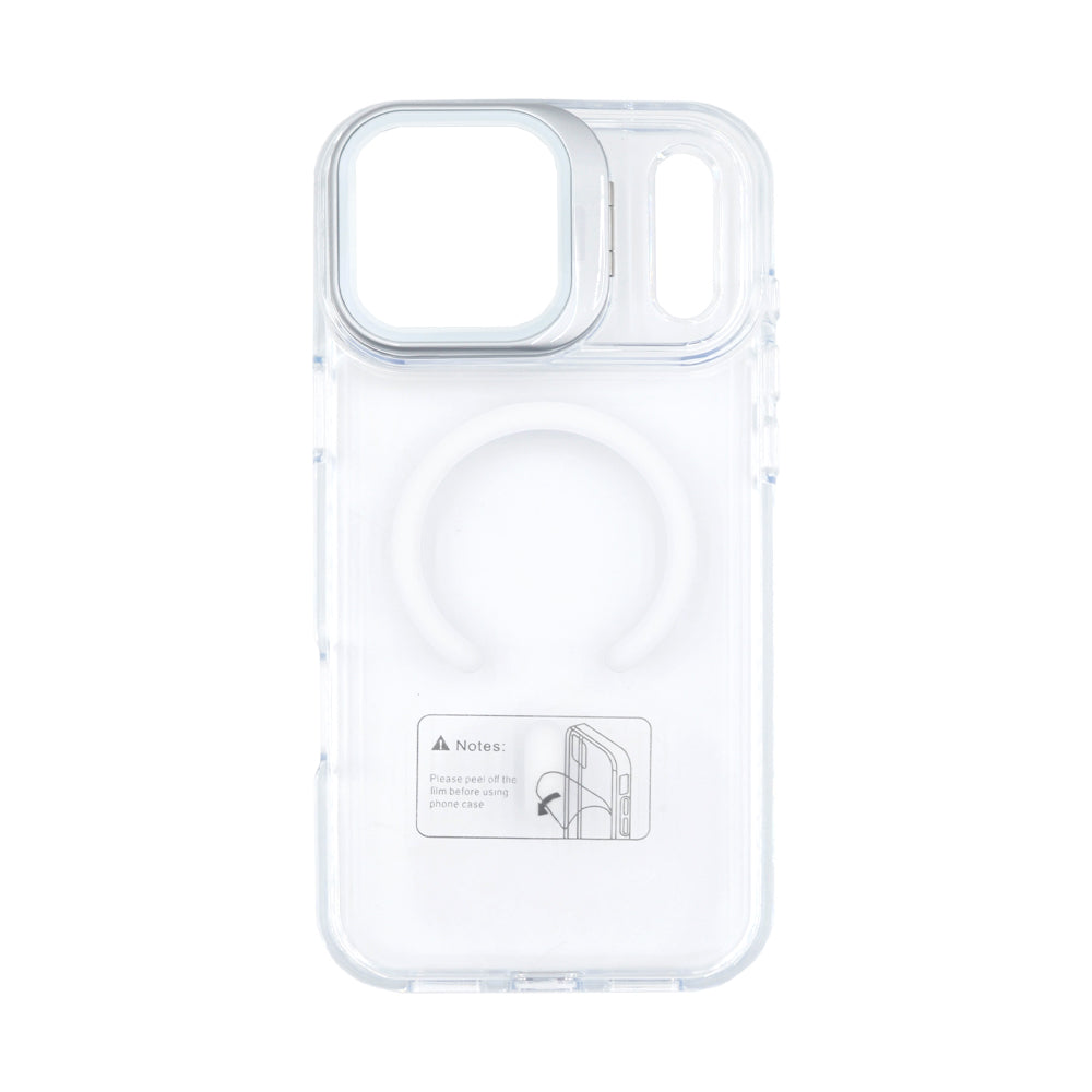 iPhone 17 Air Funda Transparente Magnética con Soporte de Cámara