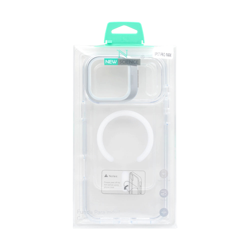 iPhone 17 Air Funda Transparente Magnética con Soporte de Cámara