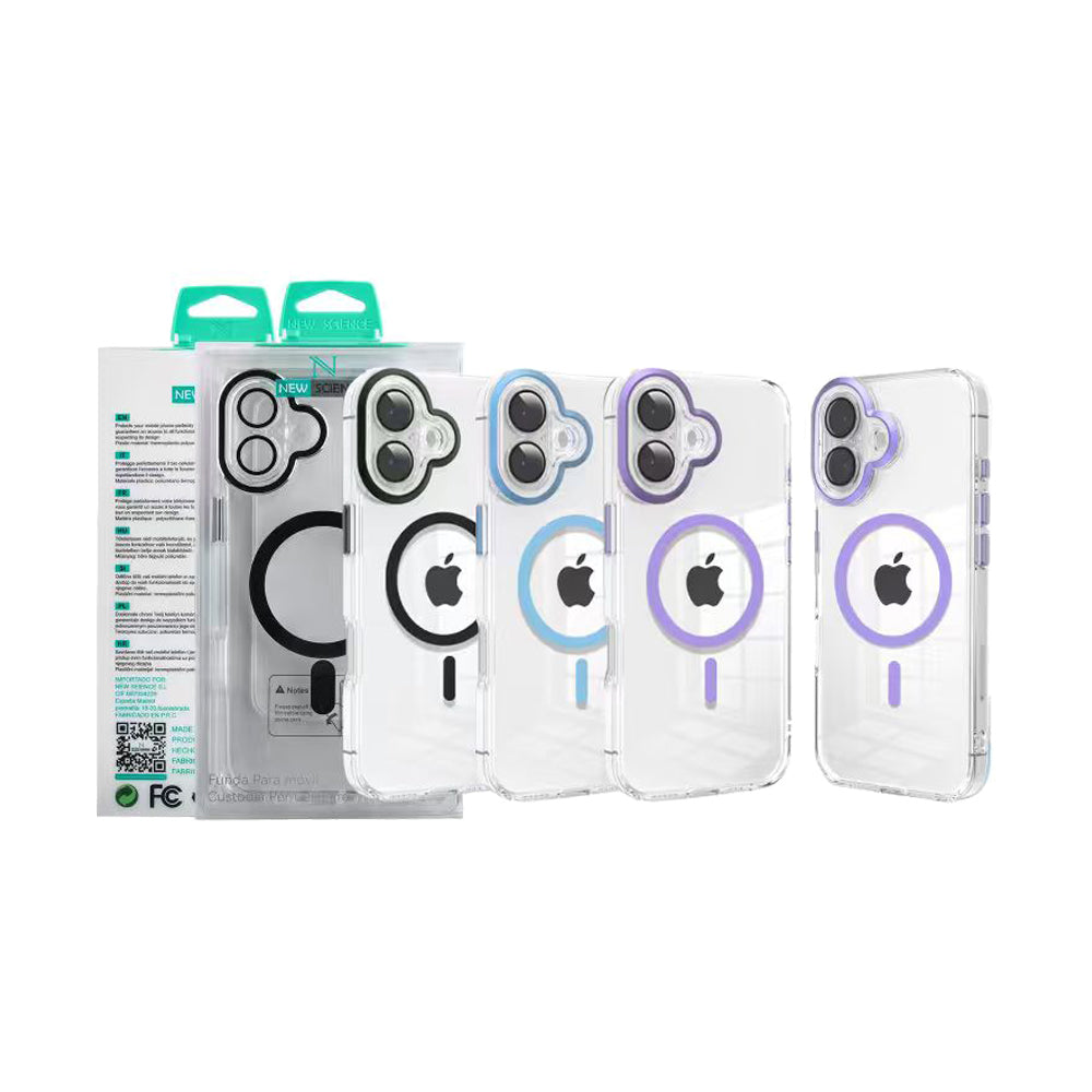 iPhone 17 Pro Funda Transparente MagSafe con Marco de Cámara Electro