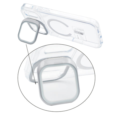 iPhone 17 Pro Max Funda Transparente Magnética con Soporte de Cámara