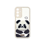 Samsung S25 Plus Funda panda de felpa con textura suave al tacto