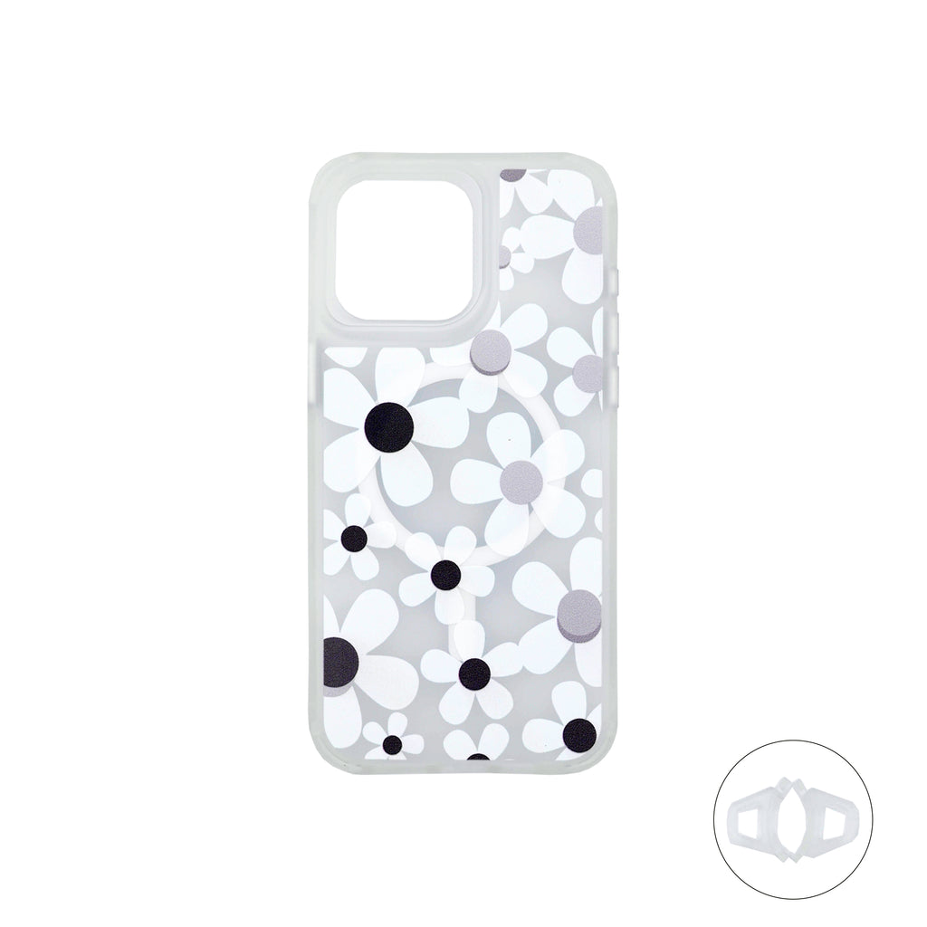 iPhone 15 Pro Funda floral mate transparente