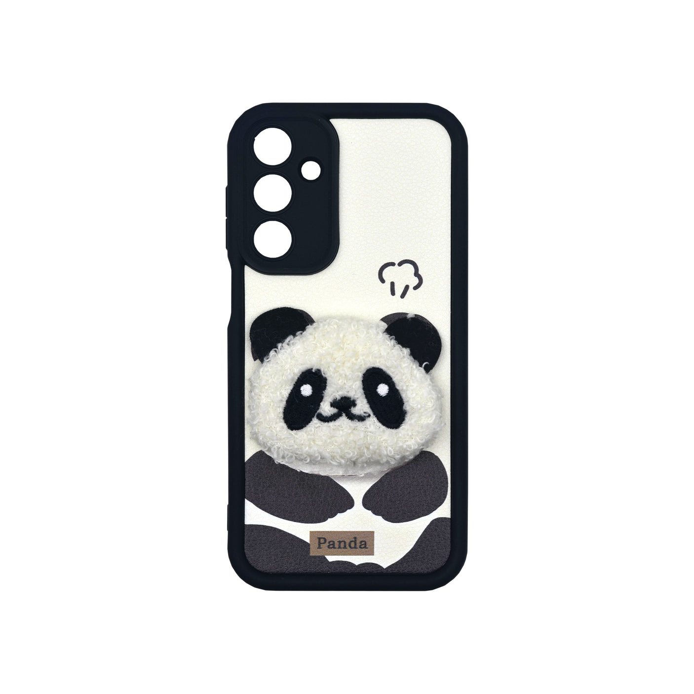 Samsung S25 Plus Funda panda de felpa con textura suave al tacto