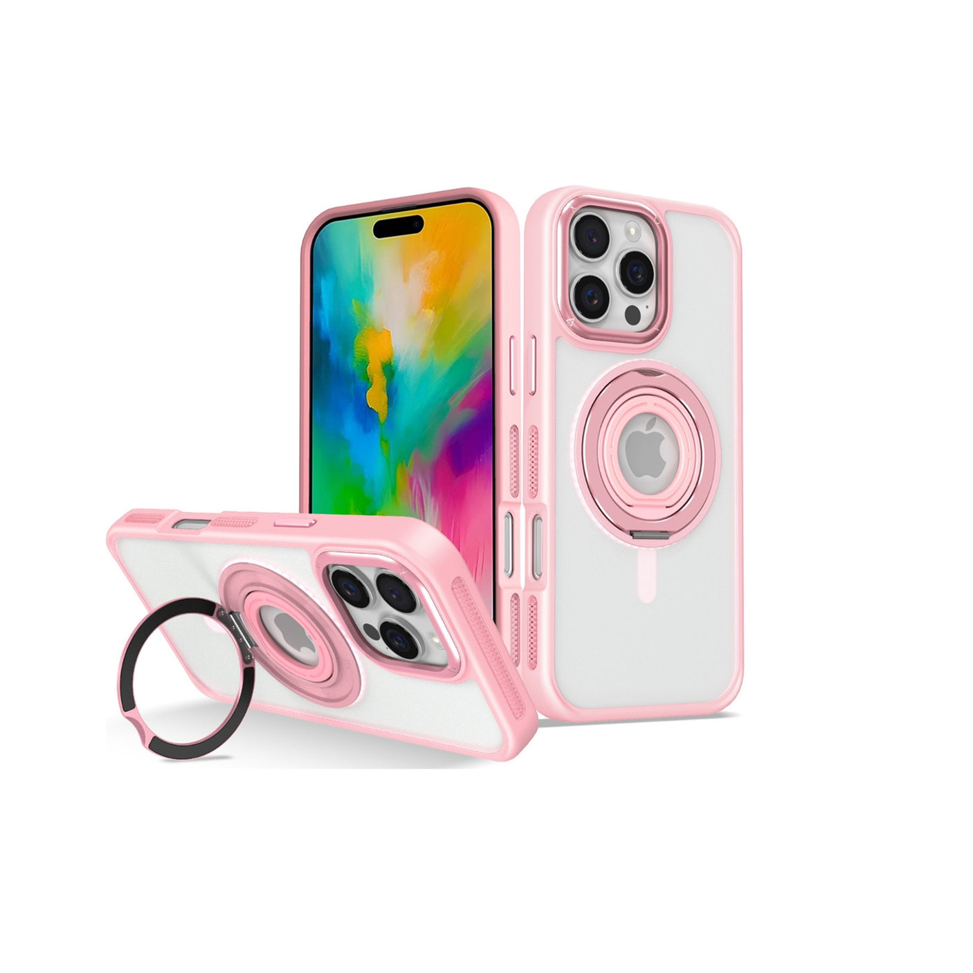 iPhone 16 Carcasa Magsafe con Anillo Soporte