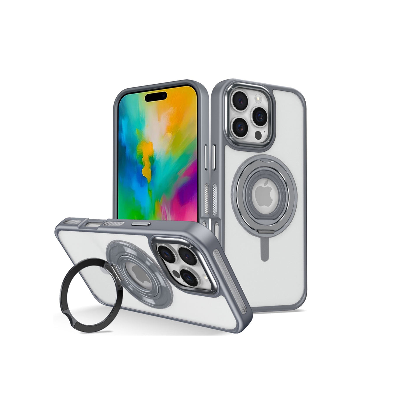 iPhone 16 Carcasa Magsafe con Anillo Soporte